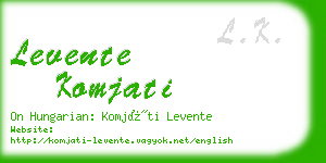 levente komjati business card